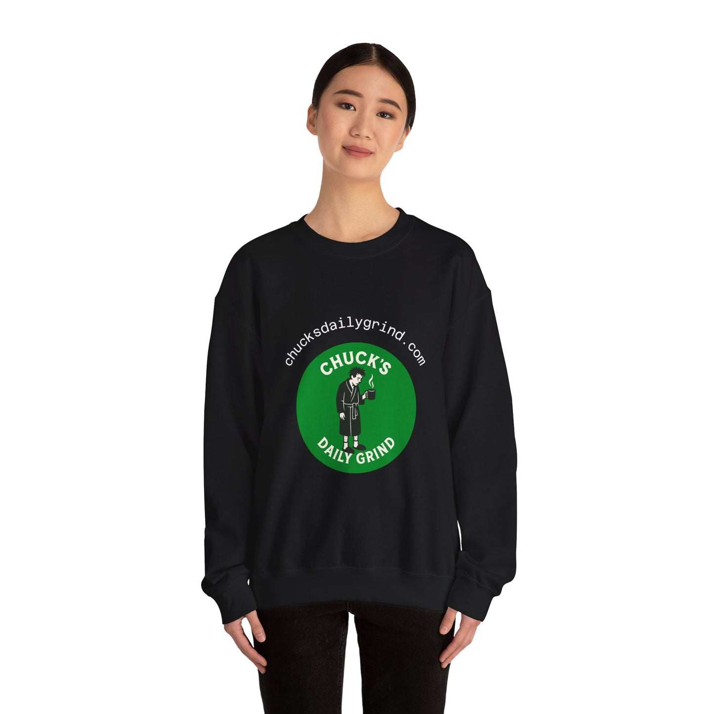 Vintage-Inspired Unisex Crewneck Sweatshirt with Green Design