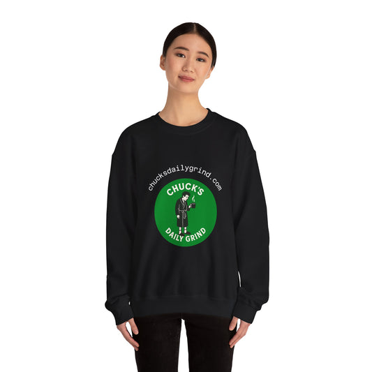Vintage-Inspired Unisex Crewneck Sweatshirt with Green Design