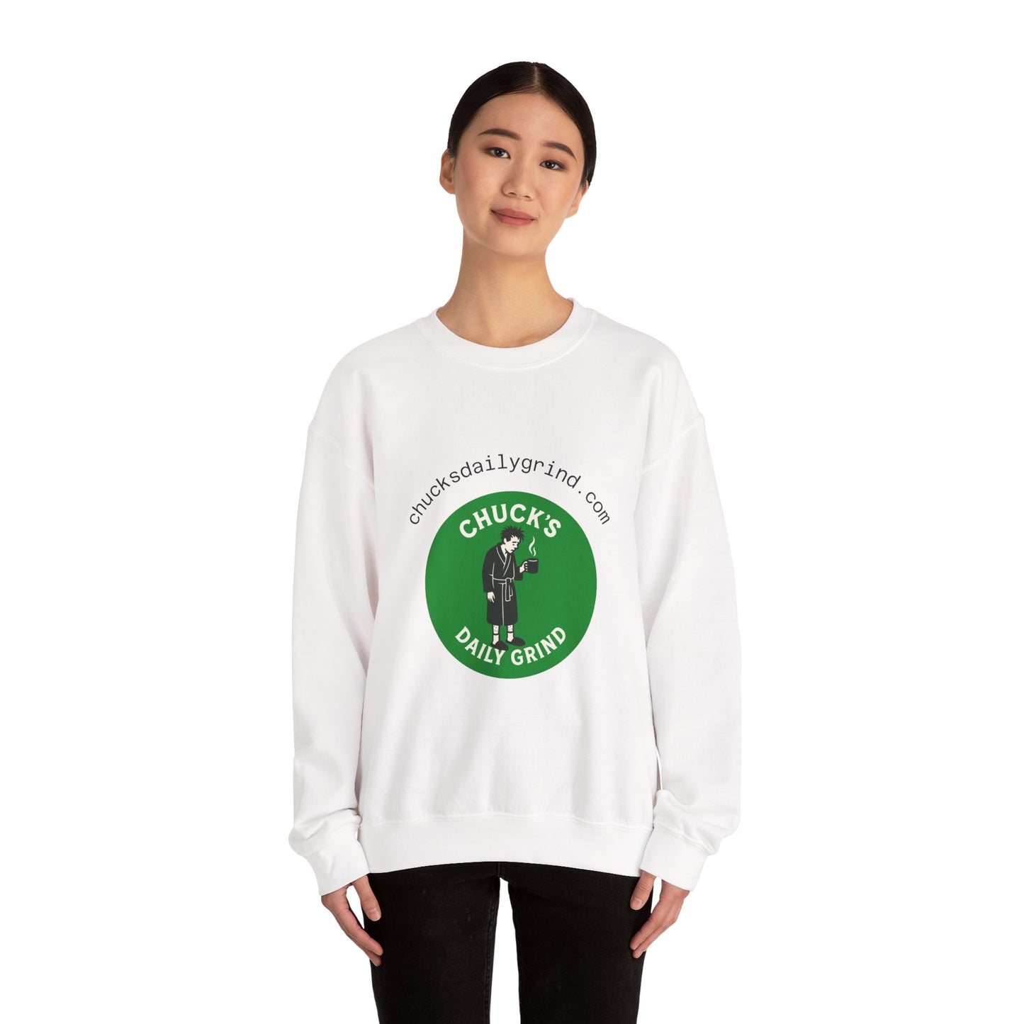Vintage-Inspired Unisex Crewneck Sweatshirt with Green Design